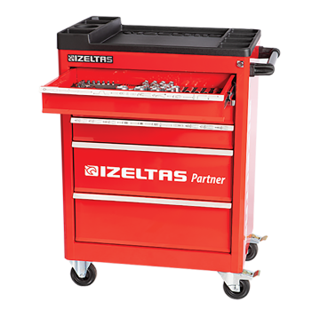 İzeltaş Partner Serisi Takım Dolabı Siyah Boş (5 Çekmeceli)