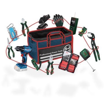 Bosch Akülü Vidalama Matkabı GSR 185-LI + Alet Seti 12 Parça