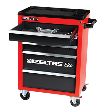 İzeltaş Eko Serisi Takım Dolabı Mavi Gövde Gri Çekmece (7 Çekmeceli)