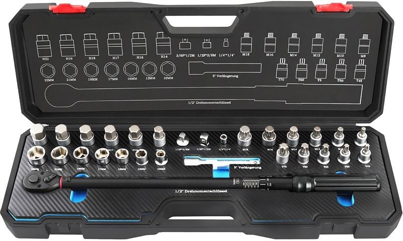Brio Tork Anahtarı 1/2 50-350NM 28 Parça