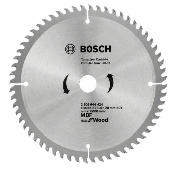 Bosch Daire Testere Bıçağı Eco For Wood 184x20 mm 60 Diş - 2608644424