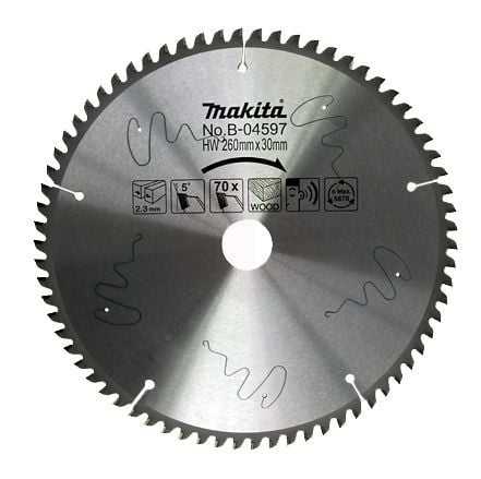 Makita Profesyonel Ahşap Daire Testere 260x30 mm 70 Diş (B-04597)