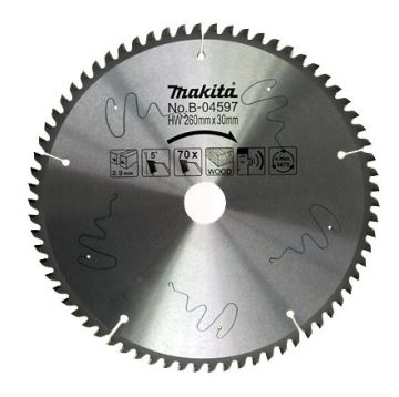 Makita Profesyonel Ahşap Daire Testere 260x30 mm 70 Diş (B-04597)