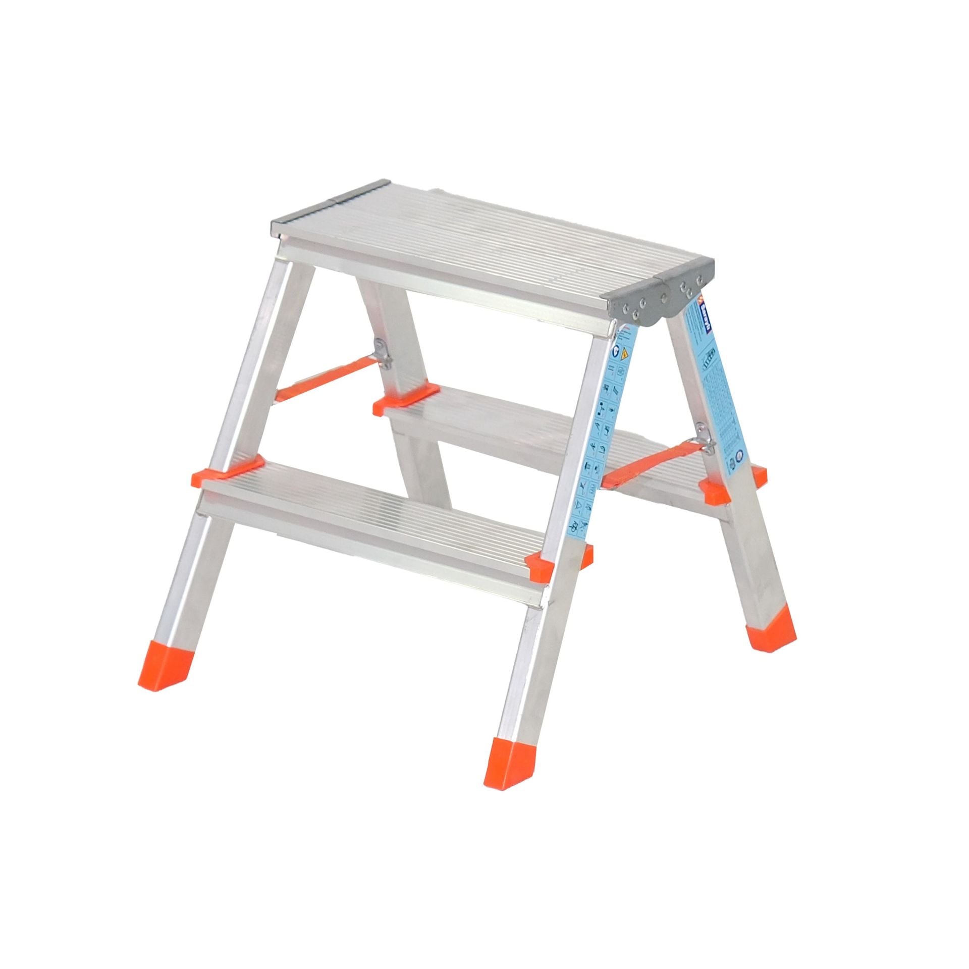 Saraylı Alüminyum Çift Taraflı Merdiven 2+2 Basamaklı