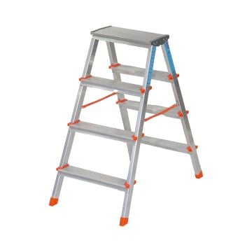 Saraylı Alüminyum Çift Taraflı Merdiven 4+4 Basamaklı