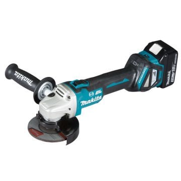 Makita Akülü Avuç Taşlama Makinesi DGA463RTJ (2 x 5,0 Ah Akü) (115 mm)