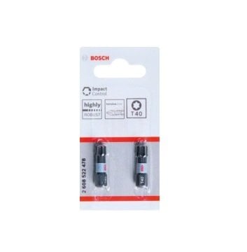 Bosch Vidalama Ucu Impact Control T40x25 mm (2 Adet) - 2608522478