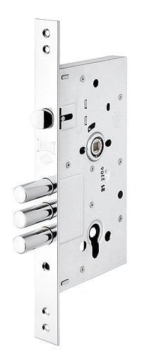 Kale Kilit Çelik Kapı Kilidi Monoblok Krom Karşılıksız Kutusuz 60 Mm (68 Mm Silindirli)