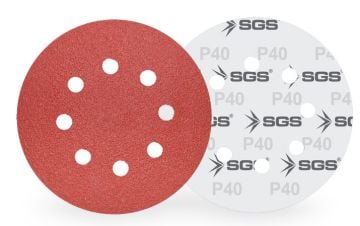 SGS 446 Cırtlı Zımpara Ao 225 Mm 220 Kum 8+1 Delikli