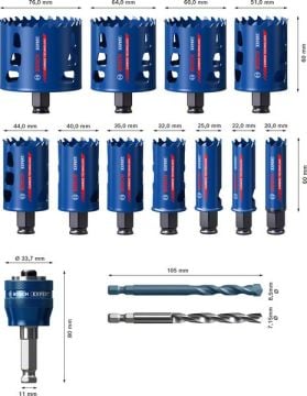 Bosch Delik Açma Testeresi Expert Seti eHD (13 Adet) (v3) - 2608900447