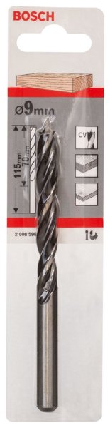 Bosch Ahşap Matkap Ucu Silindir Şaft 9,0x115 mm - 2608596306