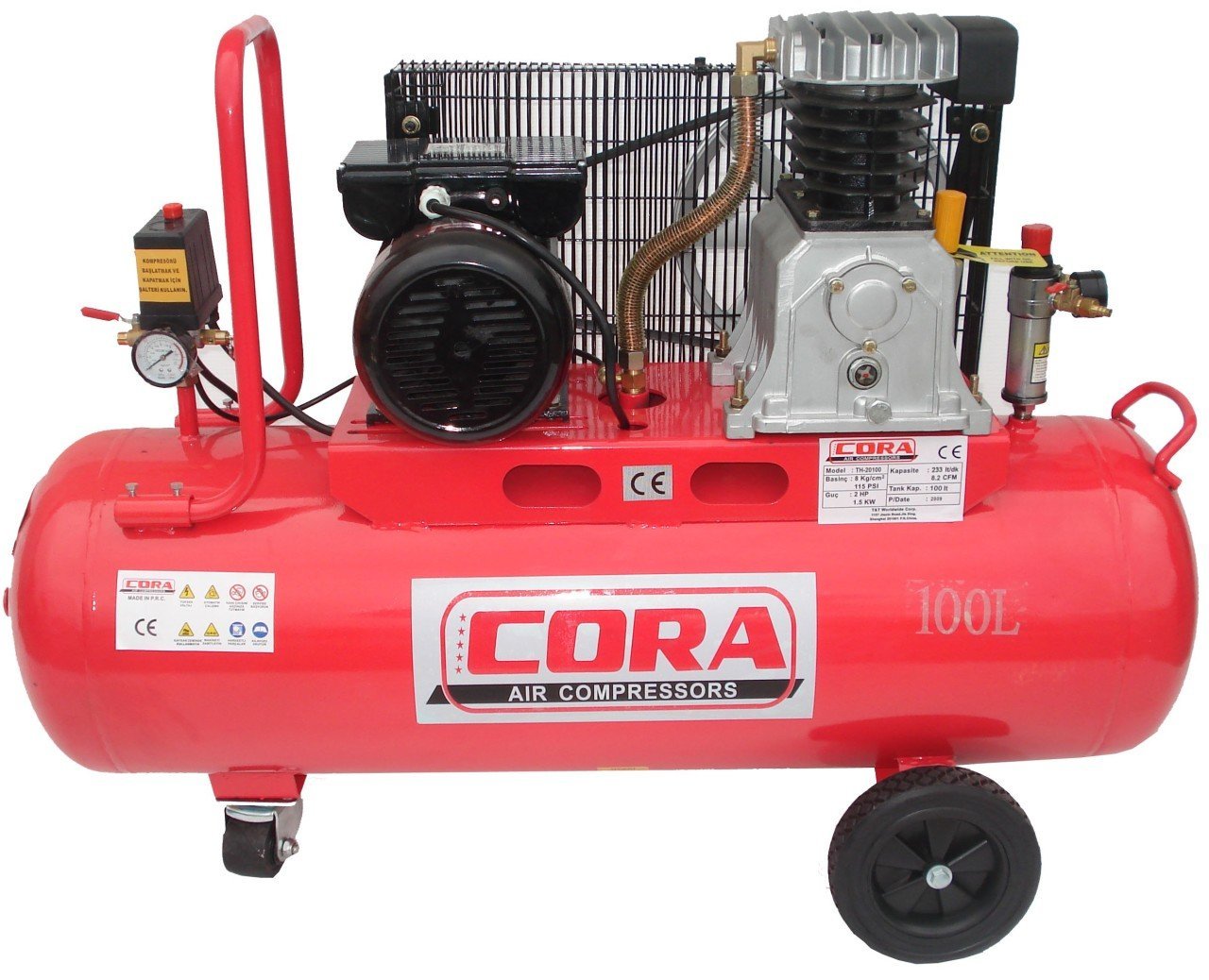 Cora 100 Kompresör 2 Hp 100 Lt