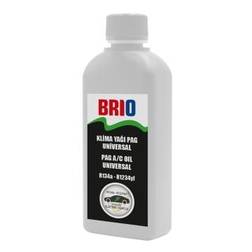Brio KLİMA YAĞI PAG UNİVERSAL R134A  + 1234YF + EV 250 ML