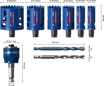 Bosch Delik Açma Testeresi Expert Seti eHD (8 Adet) (v2) - 2608900446