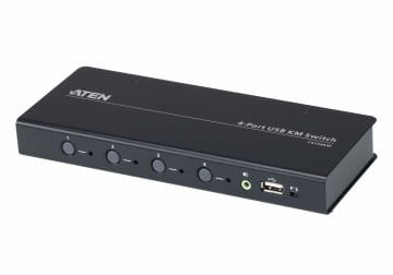 Aten 4-Port Usb Sınırsız Geçiş İmkanı Tanıyan Km (Klavye/Mouse) Switch (Kablolar Dahil)