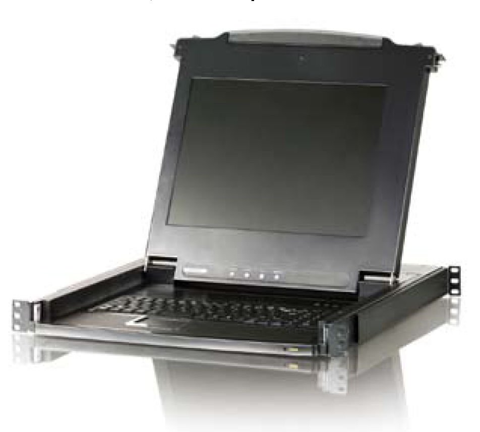 Aten Sürgülü Kasaya Sahip, 17 Lcd Ekran, Türkçe Klavye Ve Touchpad İ Bulunan 8 Port Ps/2-Usb Kvm (Keyboard/Video Monitor/Mouse) Switch