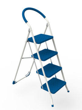 Saraylı Pratik Lüks Mega Metal Merdiven 4 Basamaklı