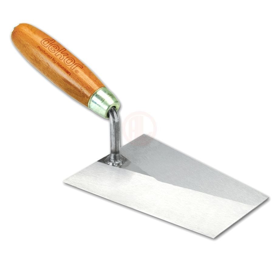 Dekor Hassan Duvarcı Malası Ahşap Saplı Yay Çeliği 18 Cm