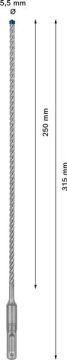 Bosch Kırıcı Delici Uç SDS-Plus-7X Expert 5,5x315 mm (1 Adet) - 2608900069
