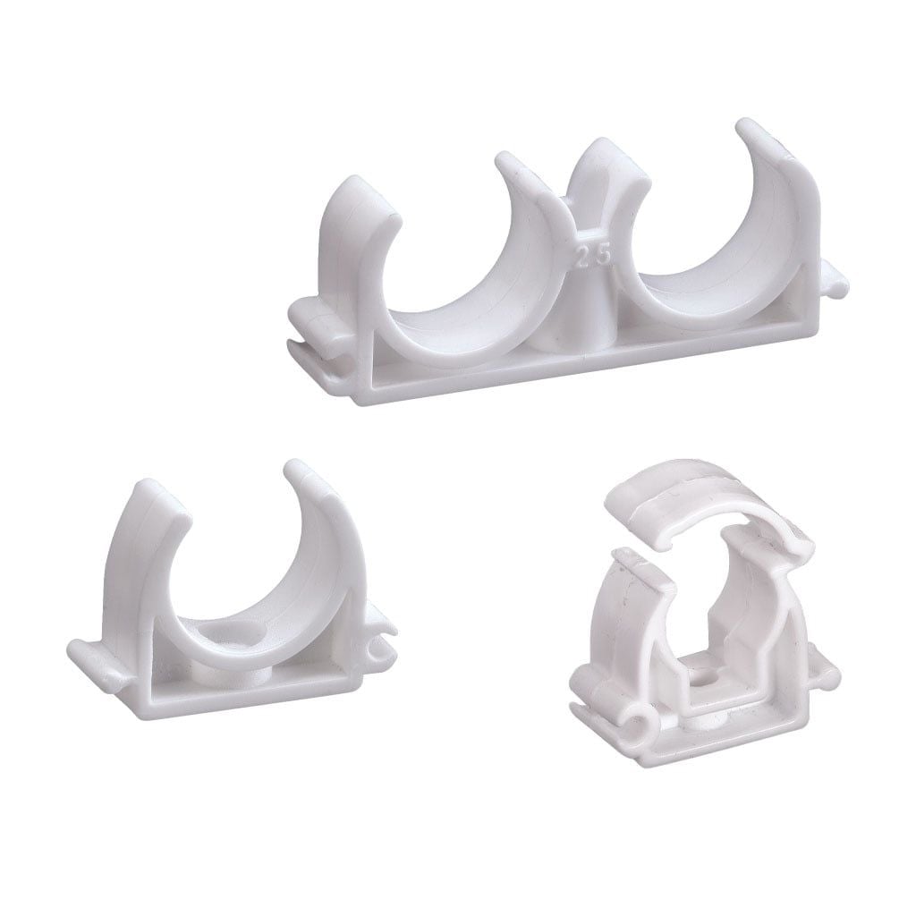 KAS PPRC Kelepçe Tekli Beyaz 32 mm