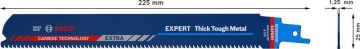 Bosch Panter Testere Bıçağı Expert ThickToughMetal S1155CHC (3 Adet) - 2608900369