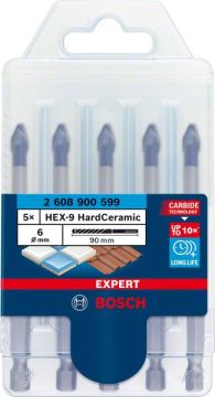 Bosch Seramik Matkap Ucu Expert HEX-9 HardCeramic Set 6 mm (5 Adet) - 2608900599