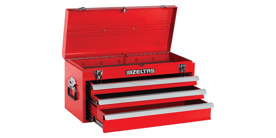 İzeltaş Çekmeceli Alet Sandığı Kırmızı Boş Orta (285x550x322)