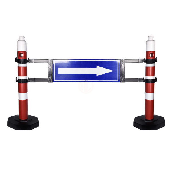 MFK Plastik Levhalı Dikme Bariyer 30x80 Cm Kırmızı - MFK7120