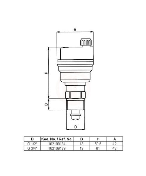 Eca OTOMATİK HAVALANDIRICI 1/2 - 102109134
