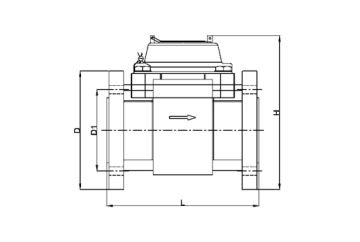 Klepsan Woltman Tip Su Sayacı Dn100 250 Mm