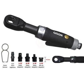Gison Gp-854J Adaptörlü Havalı Cırcır Kolu - GP854J