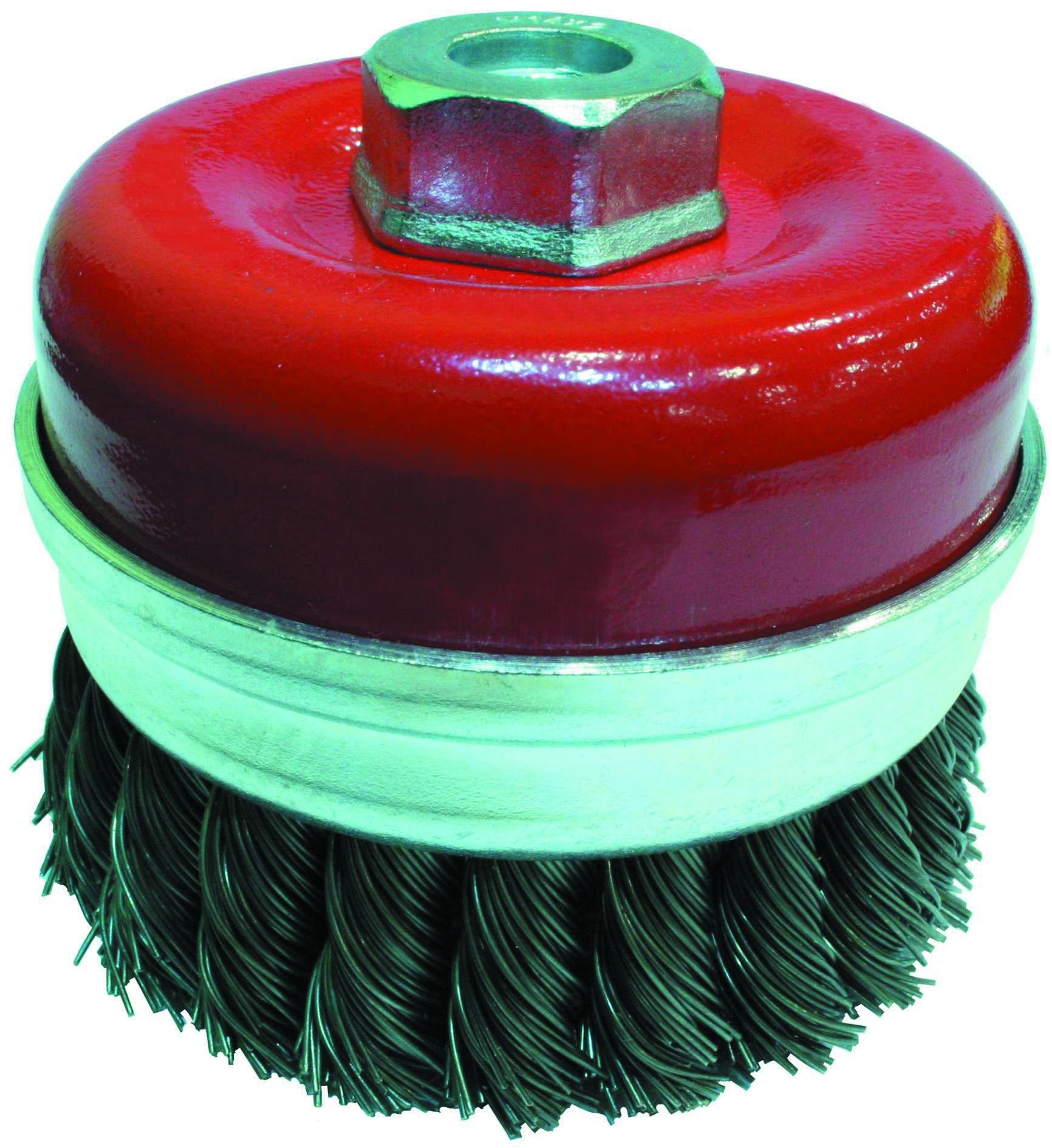 Partner Gri Burma Telli M14 Vidalı Çanak Fırça 100 Mm - PRT02040