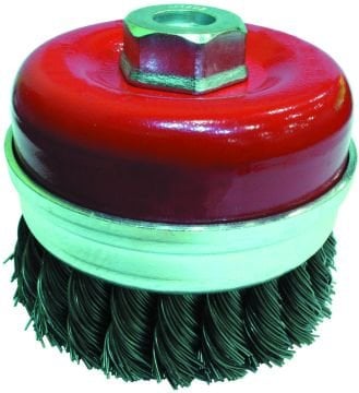 Partner Gri Burma Telli M14 Vidalı Çanak Fırça 100 Mm - PRT02040