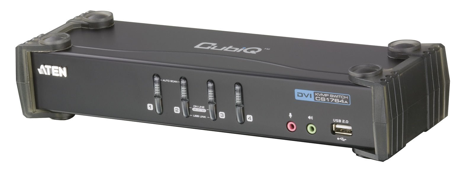 Aten 4 Portlu Usb 2.0 Dvı Kvmp™ Switch + 2 Portlu Usb (2.0) Hub, Masaüstü Tip, Kvm Bağlantı Kablosu Ürün Beraberinde Gelmektedir