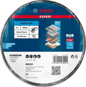 Bosch Fiber Disk Expert N880 Keçe Disk 150 mm 800 Kum (5 Adet) - 2608901390