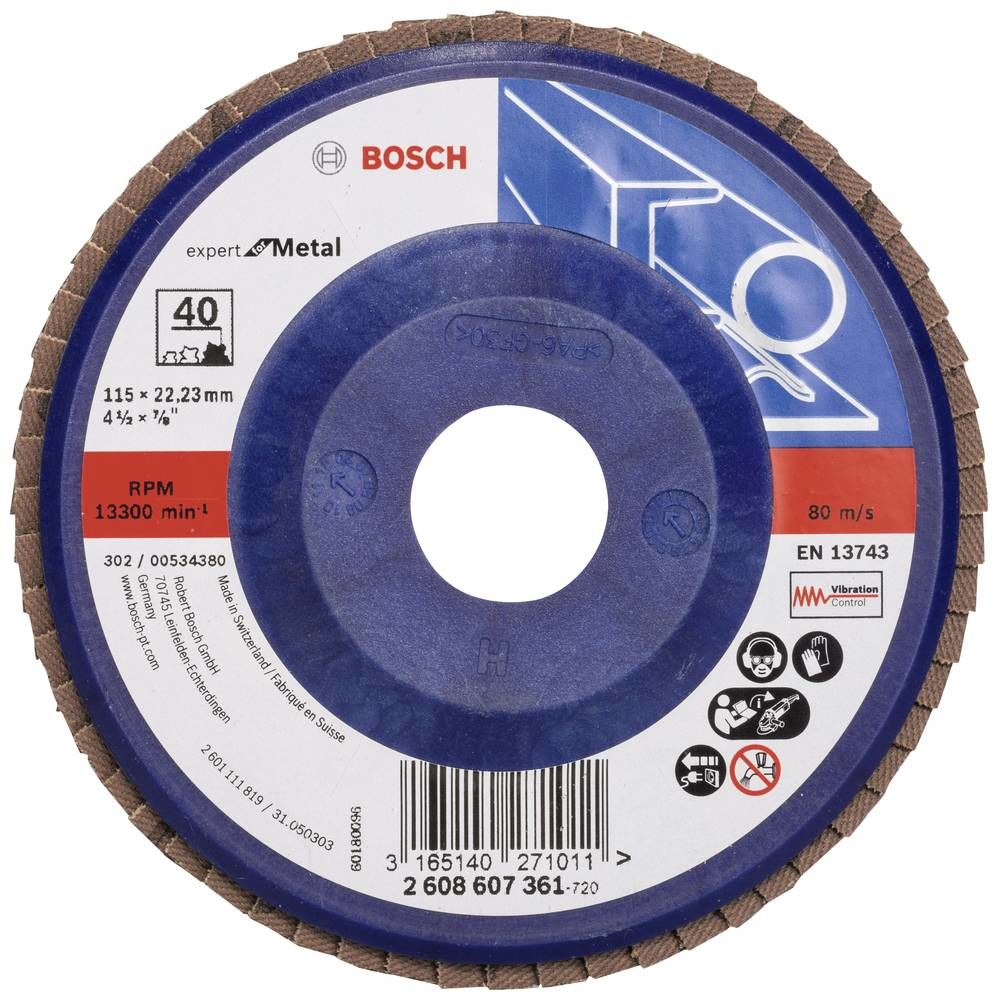 Bosch x551 Exm Düz Plastik Flap Disk 120 Kum 115 Mm - 2608607364