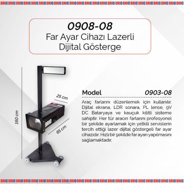 Brio Far Ayar Cihazı Lazerli Dijital Gösterge