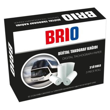 Brio Takograf Kağıdı Dijital Rulo 3 Lü