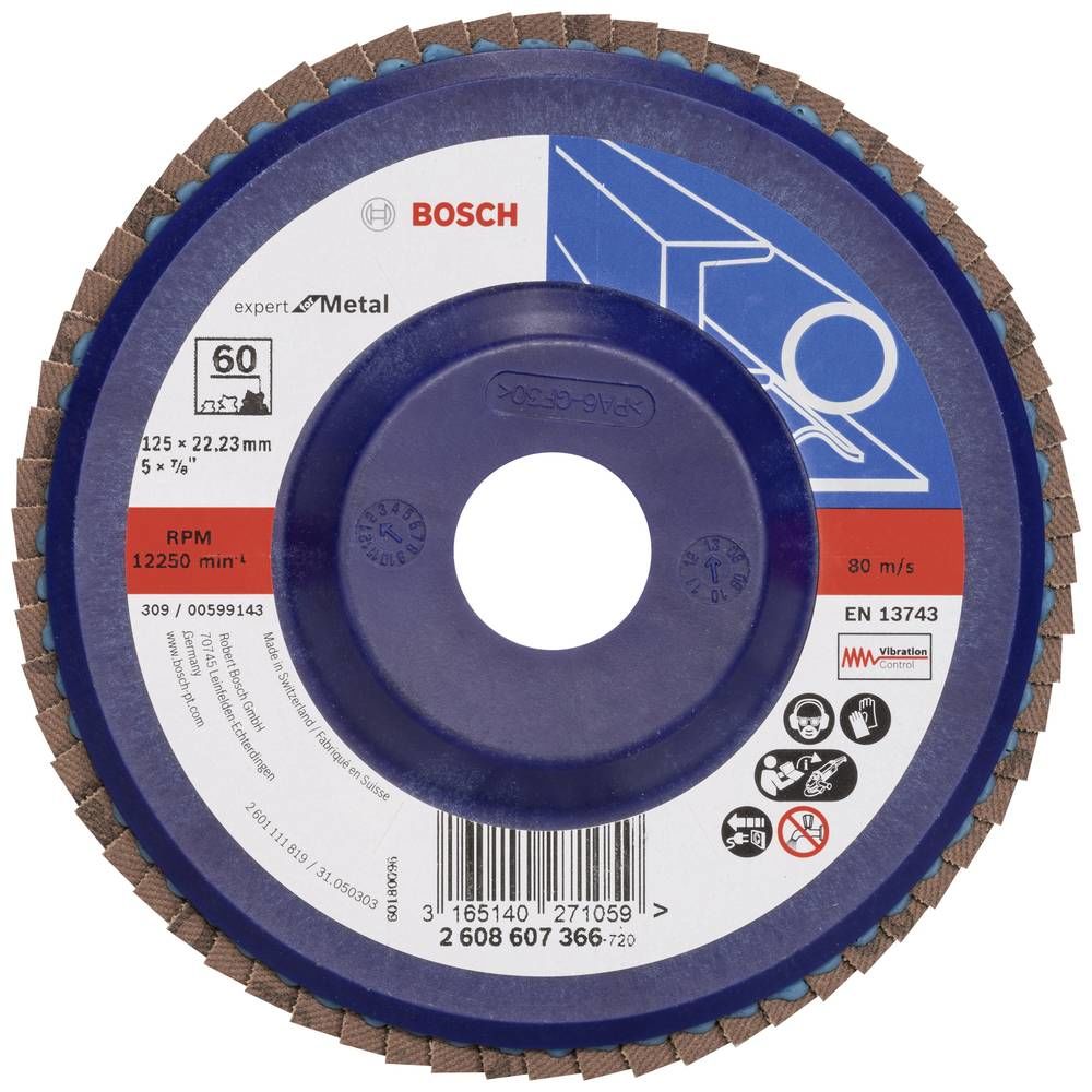 Bosch x551 Exm Düz Plastik Flap Disk 40 Kum 125 Mm - 2608607365