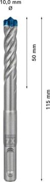 Bosch Kırıcı Delici Uç SDS-Plus-7X Expert 10x115 mm (1 Adet) - 2608900096