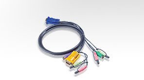 Aten Ps/2 Kvm (Keyboard/Video Monitor/Mouse) Switch İçin Kablo, 1.8 Mt, 1 X Sphd-15 Erkek, 2 X Audio Yuvası 1 X Monitör 15 Pin Hdb Erkek, 1 X Klavye 6 Pin Mini-Din Erkek, 1 X Mouse 6 Pin Mini-Din Erkek, 2 X Audio Yuvası