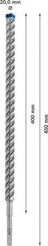 Bosch Kırıcı Delici Uç SDS-Plus-7X Expert 20x450 mm (1 Adet) - 2608900143