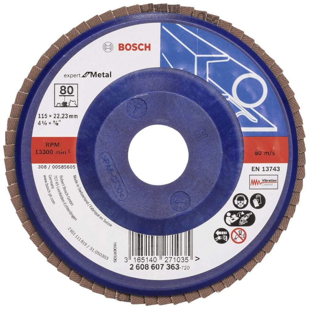 Bosch x551 Exm Düz Plastik Flap Disk 80 Kum 115 Mm - 2608607363