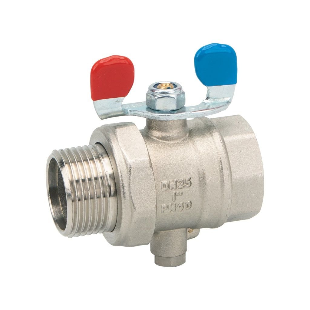 KAS Kelebek Kol Su Vanası Tam Geçişli Sensör Kovanlı Rakorlu PN40 - 1 İnç