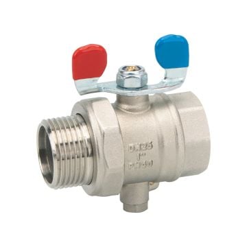 KAS Kelebek Kol Su Vanası Tam Geçişli Sensör Kovanlı Rakorlu PN40 - 1 İnç