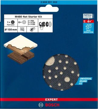 Bosch Ağ Zımpara Expert M480 Set Ø150 mm (7 Parça) - 2608901203