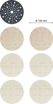 Bosch Ağ Zımpara Expert M480 Set Ø150 mm (7 Parça) - 2608901203