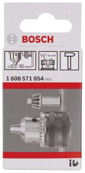 Bosch Anahtarlı Mandren 1/2 İnç - 20 UNF Ø1-10 mm V1 - 1608571054