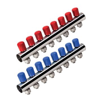 KAS Kollektör Vanalı Paslanmaz 1 İnç (8 Delikli) Tip 2