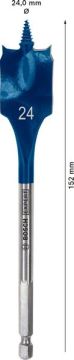 Bosch Ahşap Matkap Uç Expert SCS Yaprak HEX 24x152 mm - 2608900321